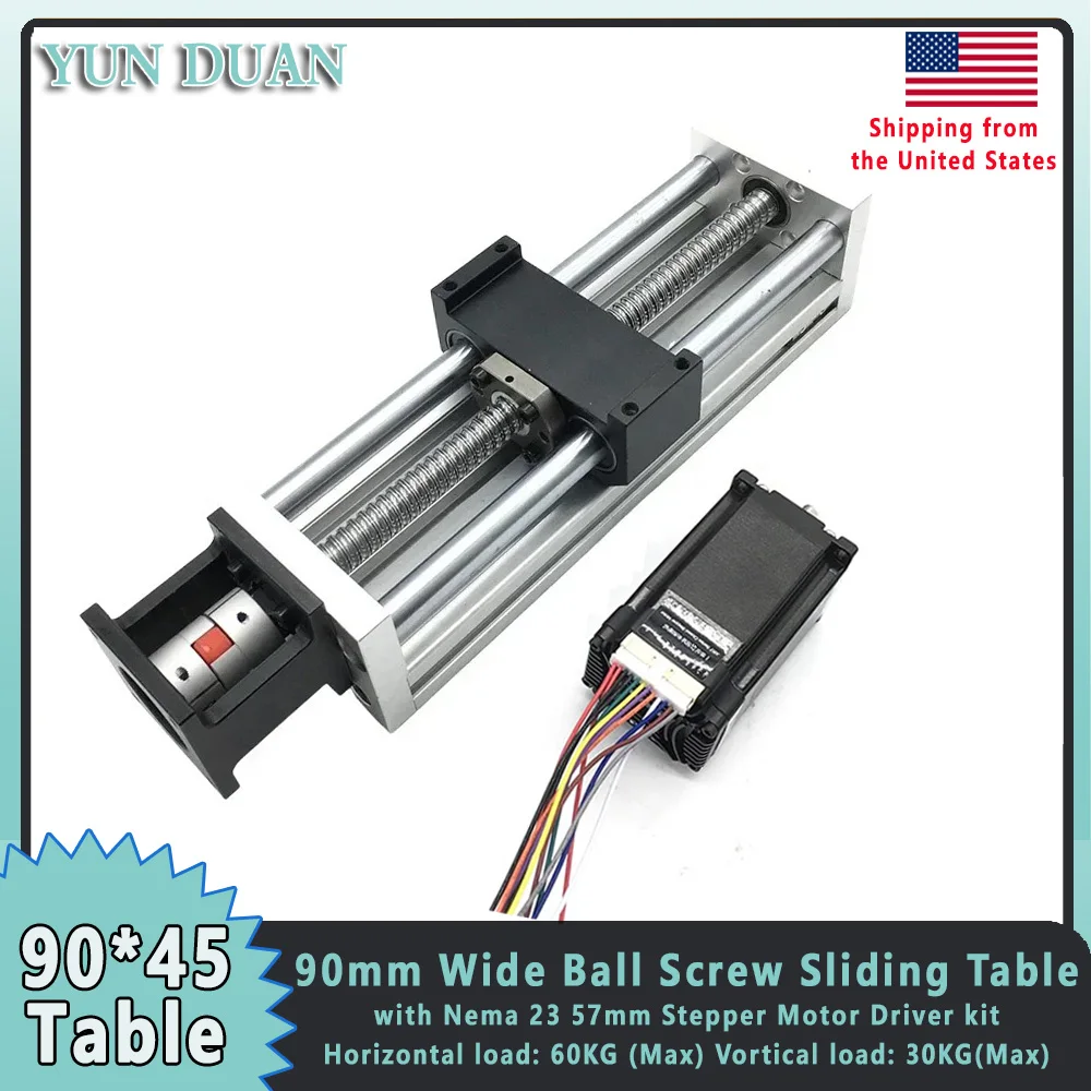 Linear Guide Rail Optical Axis Slide Stage Ball Screw SFU1605 100-300mm Stroke Load 60KG Sliding Table With NEMA 23 Stepper CNC
Linear Guide Rail Optical Axis Slide Stage Ball Screw SFU1605 100-300mm Stroke Load 60KG Sliding Table With NEMA 23 Stepper CNC