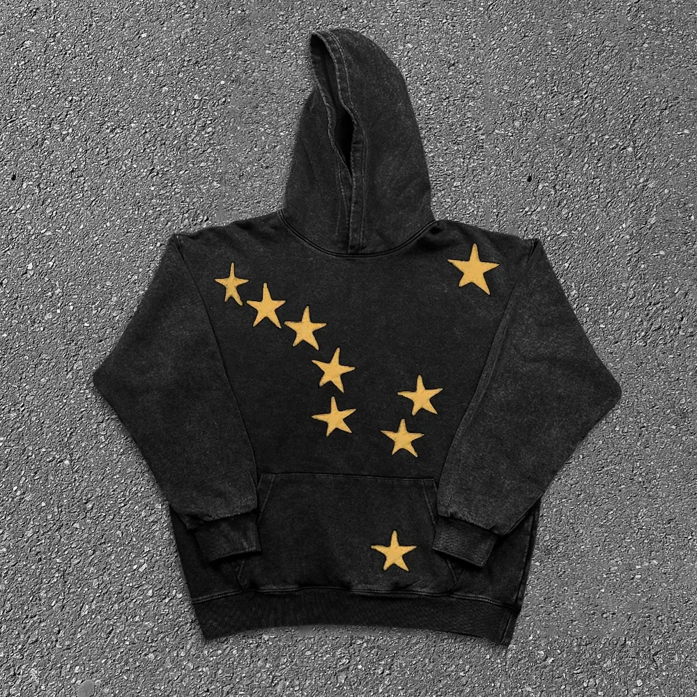 Cotton Star Printed Hoodie Oversized Retro Washed Hooded Sweatshirt New Arrival
Cotton Star Printed Hoodie Oversized Retro Washed Hooded Sweatshirt New Arrival
