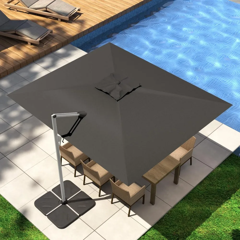 10x13FT Square Cantilever Patio Umbrella with Tilt Adjustment and 360-Degree Rotation, Offset Hanging Umbrella for Backyard (Be
10x13FT Square Cantilever Patio Umbrella with Tilt Adjustment and 360-Degree Rotation, Offset Hanging Umbrella for Backyard (Be