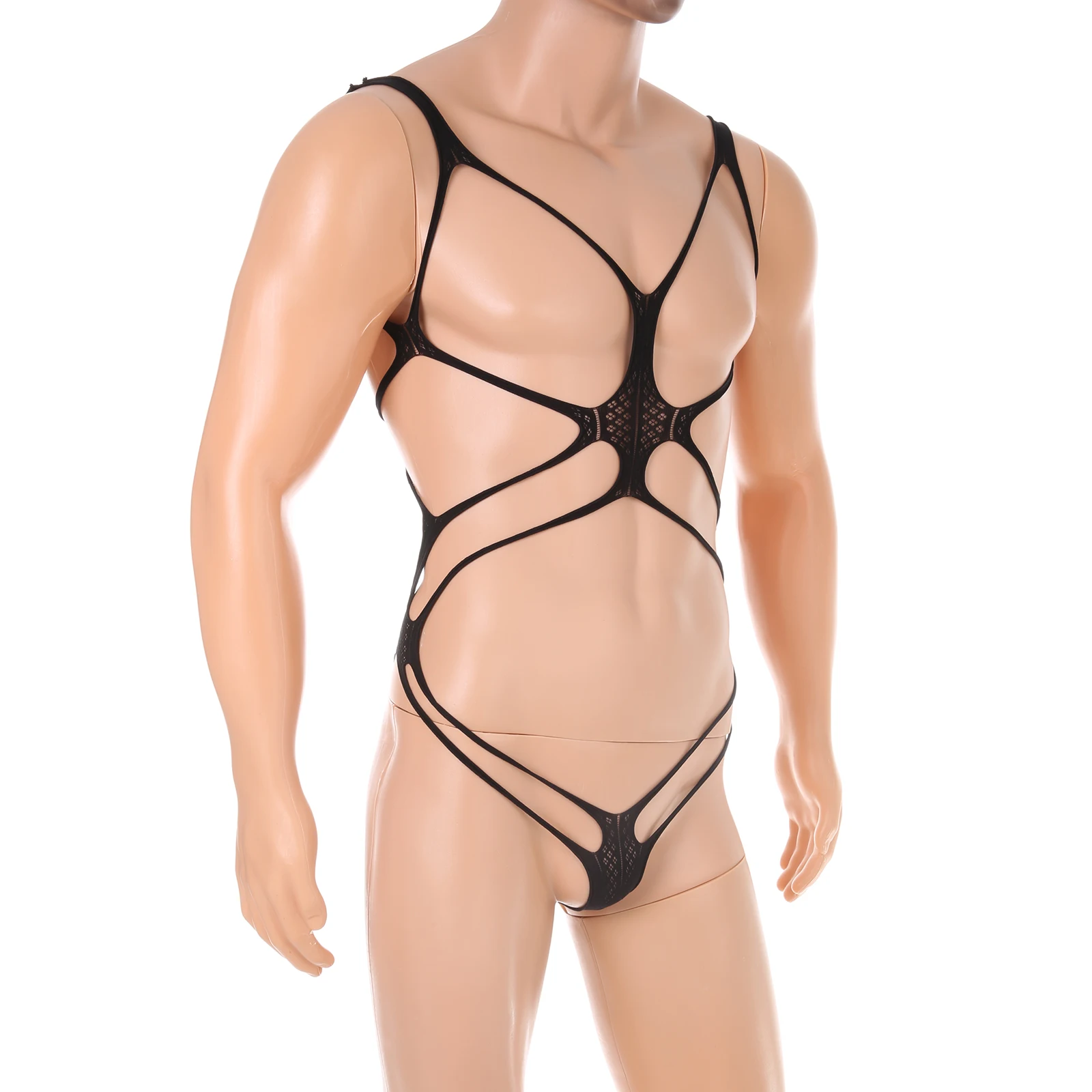 CLEVER-MENMODE Bodysuits Sexy Bondage Lingerie Men One-Piece Fishnet Hollow Bra Open Butts Underwear Erotic Apparel
CLEVER-MENMODE Bodysuits Sexy Bondage Lingerie Men One-Piece Fishnet Hollow Bra Open Butts Underwear Erotic Apparel