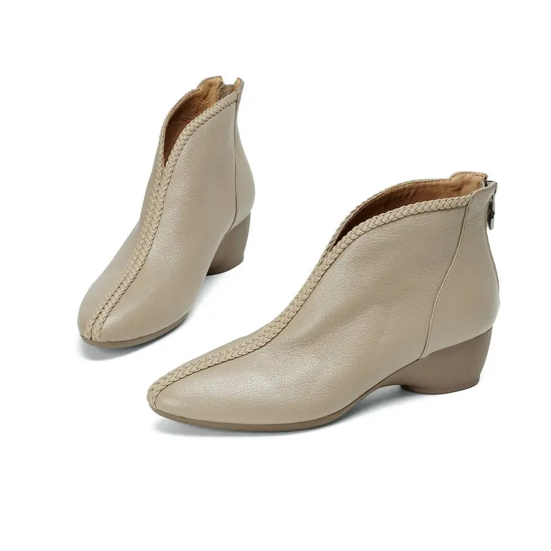 2025 New Fashion Peach-colored Women Boots 100% Genuine Leather Ankle-length Boots Comfortable Soft Party Shoes
2025 New Fashion Peach-colored Women Boots 100% Genuine Leather Ankle-length Boots Comfortable Soft Party Shoes