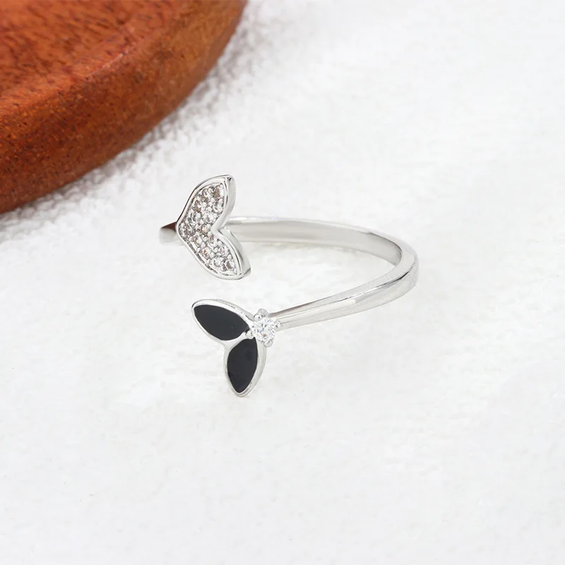 925 Sterling Silver Engagement Jewelry Fish Tail Wedding Adjustable Rings For Women Jewellery Wholesale Prevent Allergy
925 Sterling Silver Engagement Jewelry Fish Tail Wedding Adjustable Rings For Women Jewellery Wholesale Prevent Allergy