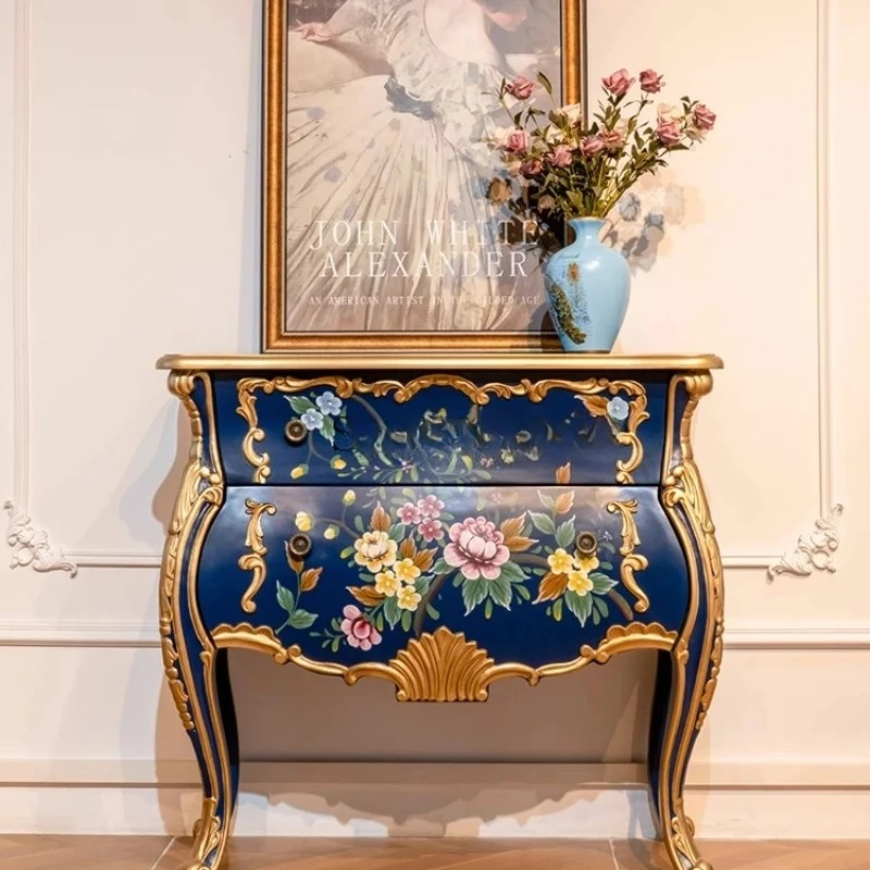 Vintage painted dining side cabinet guest restaurant entrance foyer two buckets large-capacity decorative art furniture
Vintage painted dining side cabinet guest restaurant entrance foyer two buckets large-capacity decorative art furniture