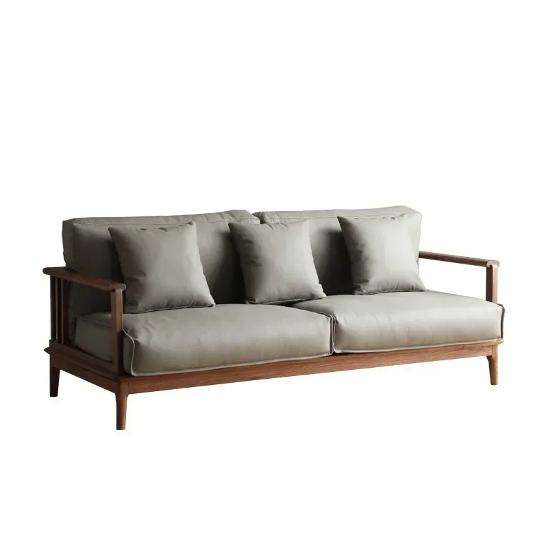 North American black walnut all-solid wood double sofa, Nordic modern simple living room light luxury new Chinese furniture
North American black walnut all-solid wood double sofa, Nordic modern simple living room light luxury new Chinese furniture