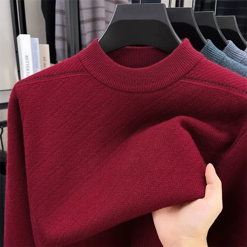 Stand Striped Winter Casual Knitted Sweater Midlife Soft Polyester Blend Long Sve Busin Casual Ne Design Warm
Stand Striped Winter Casual Knitted Sweater Midlife Soft Polyester Blend Long Sve Busin Casual Ne Design Warm