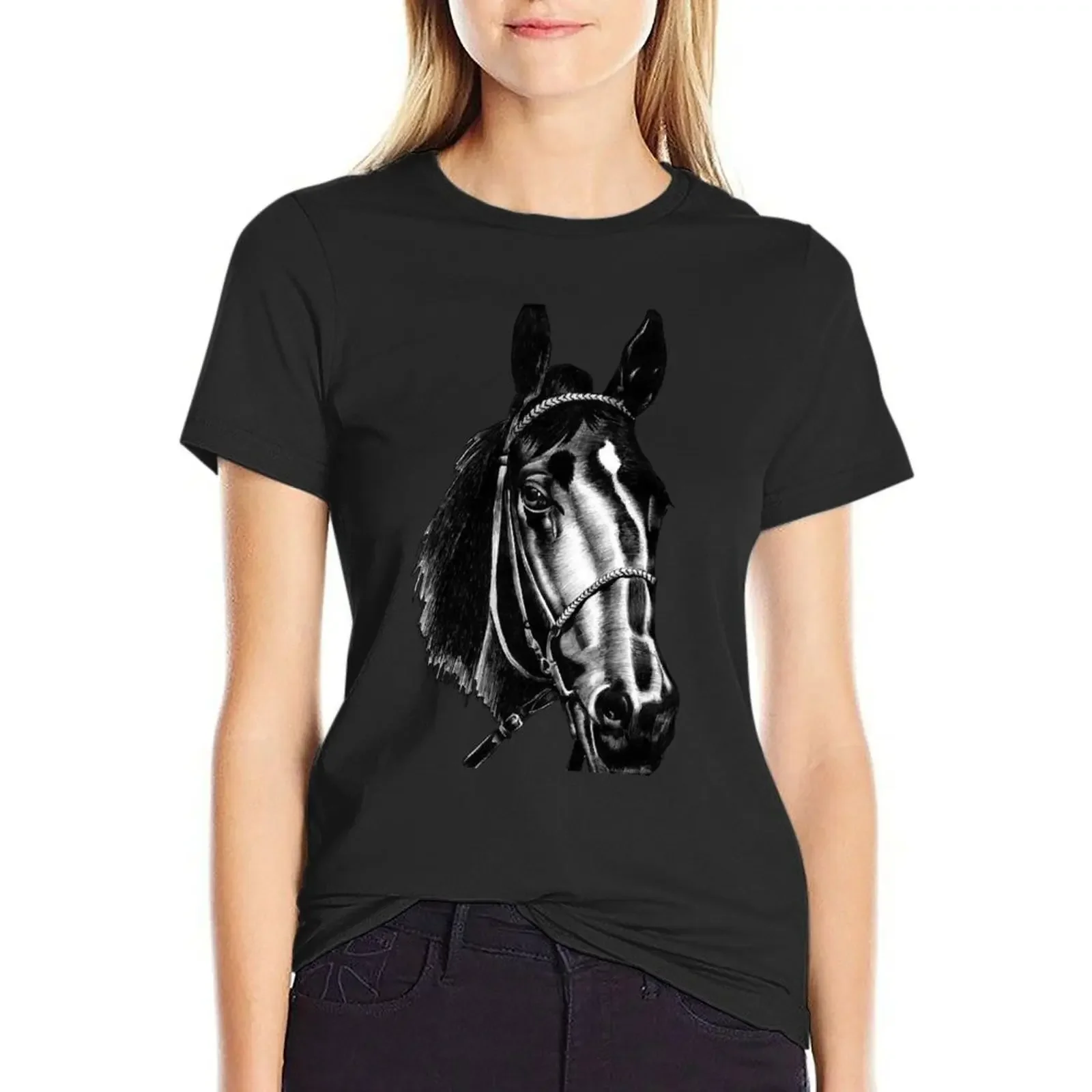 Horse face art T-Shirt aesthetic clothes funny korean fashion T-shirts for Women
Horse face art T-Shirt aesthetic clothes funny korean fashion T-shirts for Women