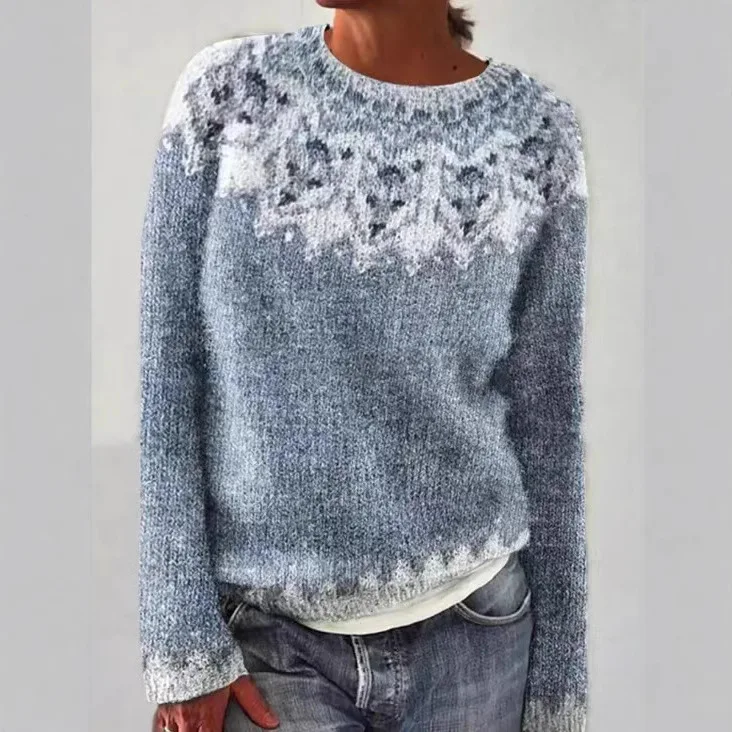 Sweater Women's Straight Tube Casual Versatile Autumn Winter Round Neck Color Matching Loose Fashion Pullover Knitted Sweater
Sweater Women's Straight Tube Casual Versatile Autumn Winter Round Neck Color Matching Loose Fashion Pullover Knitted Sweater