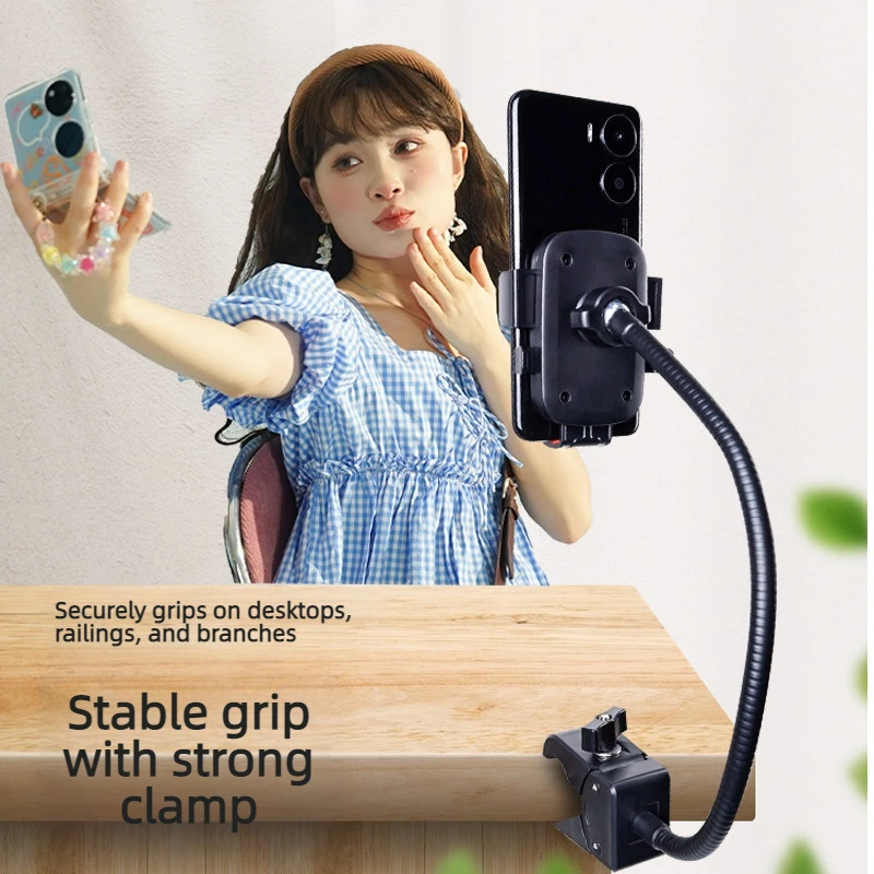 Flexible Metal Hose Phone Mount, Lazy Bedside Desk Clip Stand, Universal Mobile Phone Holder with Strong Crab Clamp for Hands-Fr
Flexible Metal Hose Phone Mount, Lazy Bedside Desk Clip Stand, Universal Mobile Phone Holder with Strong Crab Clamp for Hands-Fr