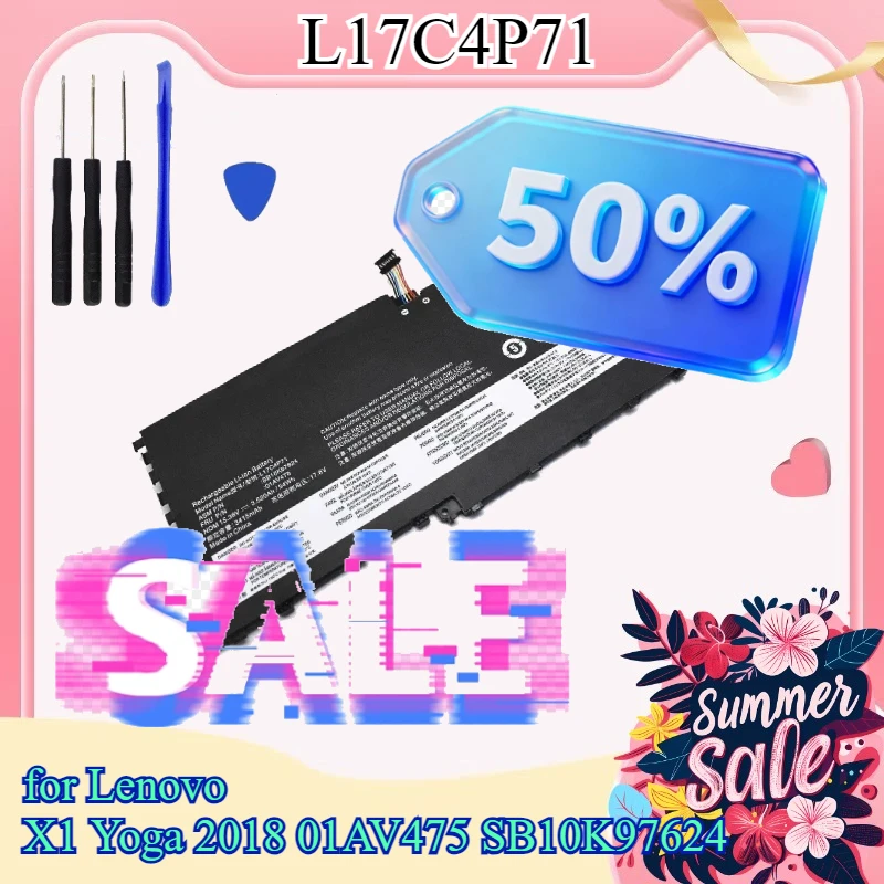 L17C4P71 L17M4P71 15.36V 54Wh Laptop Battery for Lenovo X1 Yoga 2018 01AV475 SB10K97624
L17C4P71 L17M4P71 15.36V 54Wh Laptop Battery for Lenovo X1 Yoga 2018 01AV475 SB10K97624