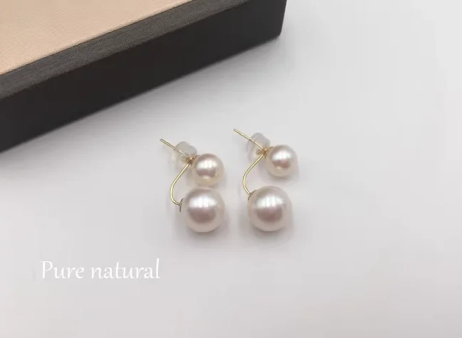 18k gold pearls earrings detached earring for women freshwater pearl earring dual purpose
18k gold pearls earrings detached earring for women freshwater pearl earring dual purpose