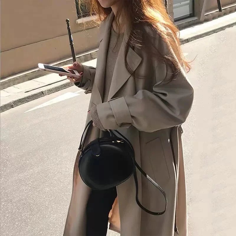 Vintage Trench Coat Women's 2024 New Spring Autumn Long Outerwear Double-Breasted Belt Streetwear Chic Windbreaker Jackets Femal
Vintage Trench Coat Women's 2024 New Spring Autumn Long Outerwear Double-Breasted Belt Streetwear Chic Windbreaker Jackets Femal