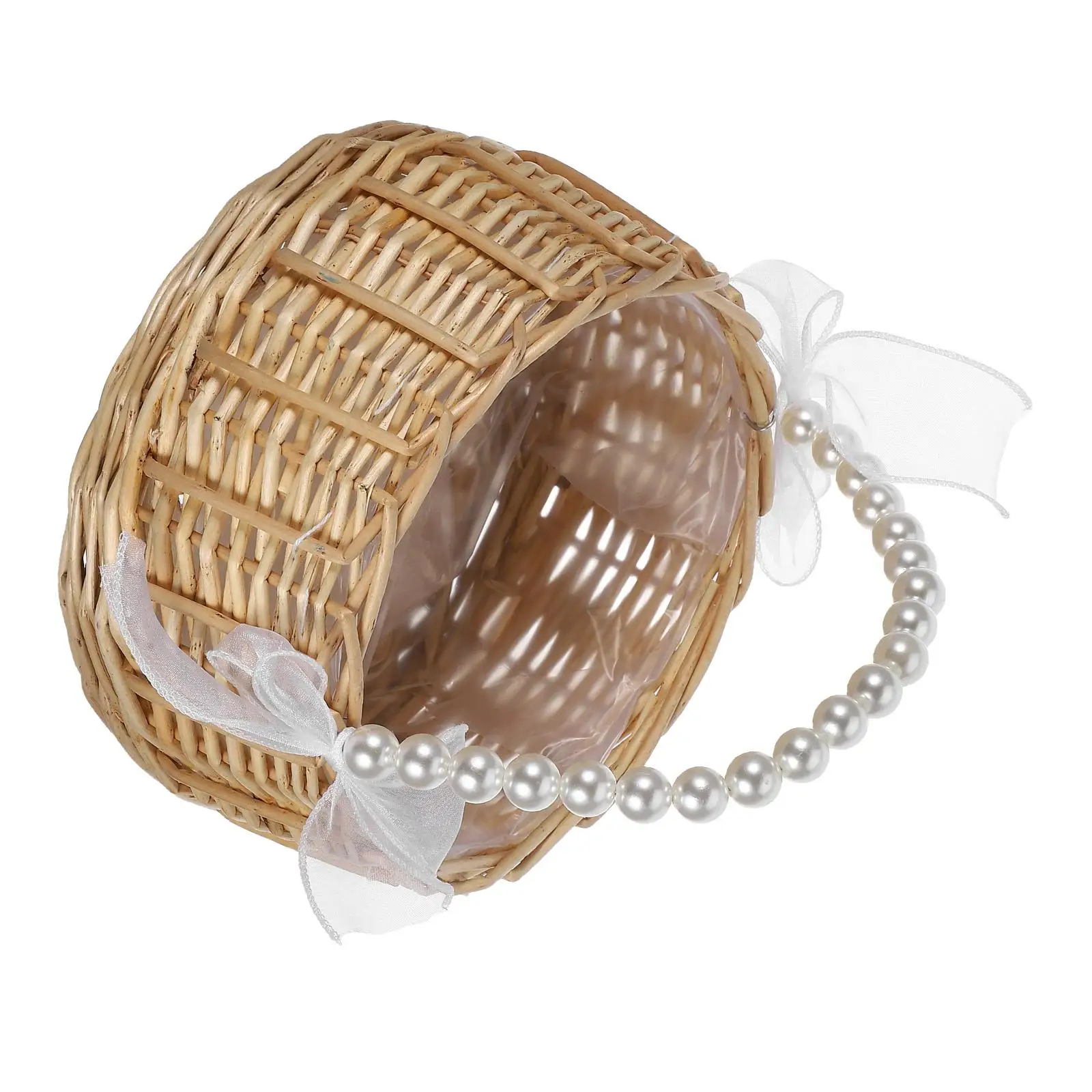 Wedding Flower Girl Basket Wicker Rattan Handle Willow Baskets Pearl Woven Bride Storage Decorative Home Children Room Candy
Wedding Flower Girl Basket Wicker Rattan Handle Willow Baskets Pearl Woven Bride Storage Decorative Home Children Room Candy