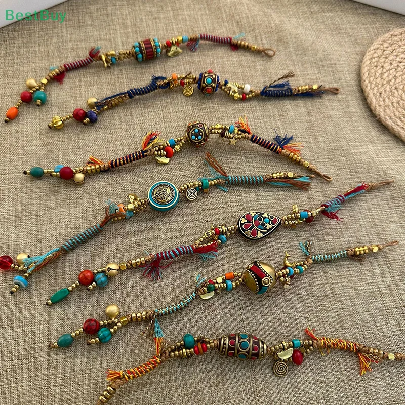 Ethnic Tibetan Style Creative Bell Bracelet Beaded Hand Rope Adjustable Jewelry Gift For Women
Ethnic Tibetan Style Creative Bell Bracelet Beaded Hand Rope Adjustable Jewelry Gift For Women