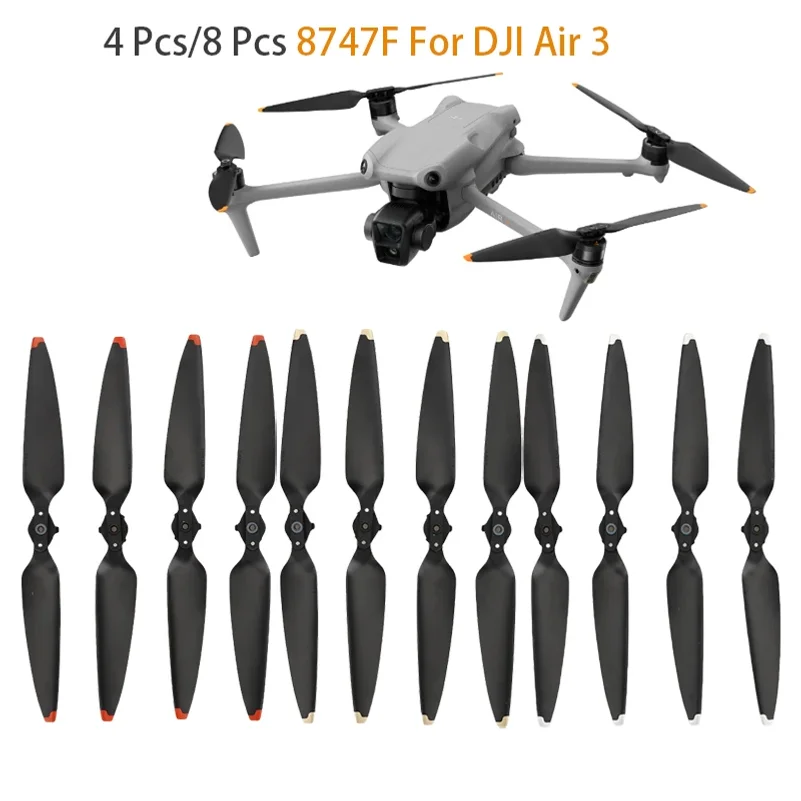 4Pcs/8Pcs Propellers 8747F Low Noise Blade Quick-release CW/CCW Propeller for Air 3/Air 3S Drone Accessories
4Pcs/8Pcs Propellers 8747F Low Noise Blade Quick-release CW/CCW Propeller for Air 3/Air 3S Drone Accessories