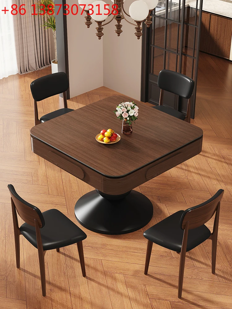 Бытовой обеденный стол диаметром 1,3 метра в средневековом стиле, стол для маджонга, интегрированный двойного назначения, автоматический маджонг из массива черного ореха
Бытовой обеденный стол диаметром 1,3 метра в средневековом стиле, стол для маджонга, интегрированный двойного назначения, автоматический маджонг из массива черного ореха