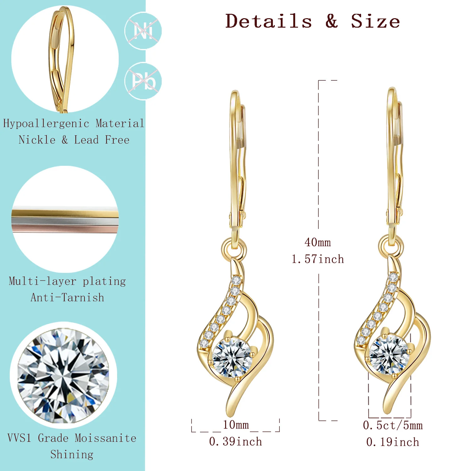 LAMVOICE 1 carat moissanite hypoallergenic Hook, valentine’s Day gift for high quality jewelry, designer item high quality
LAMVOICE 1 carat moissanite hypoallergenic Hook, valentine’s Day gift for high quality jewelry, designer item high quality