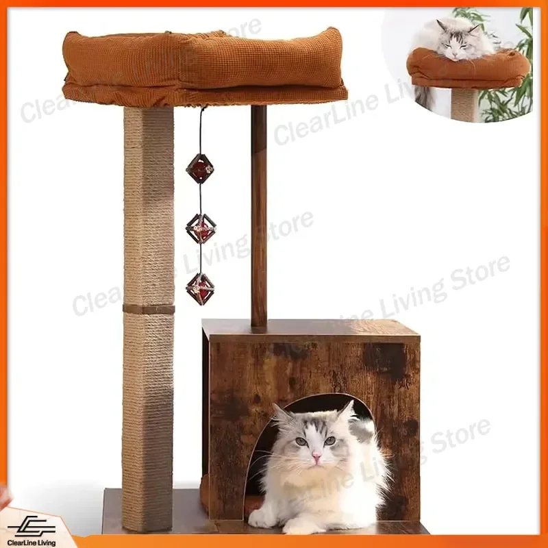 Cat Scratching Board Cat Tree with Square Columns Retro Style Indoor Cat Climbing Tower Scratch Post Play Center for
Cat Scratching Board Cat Tree with Square Columns Retro Style Indoor Cat Climbing Tower Scratch Post Play Center for