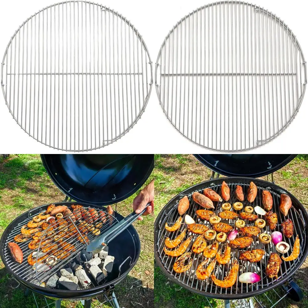 21.5 Stainless Steel Hinged Grill Grate for Weber Charcoal Grills, 2-Zone Cooking, Easy Spin & Backyard BBQ
21.5 Stainless Steel Hinged Grill Grate for Weber Charcoal Grills, 2-Zone Cooking, Easy Spin & Backyard BBQ