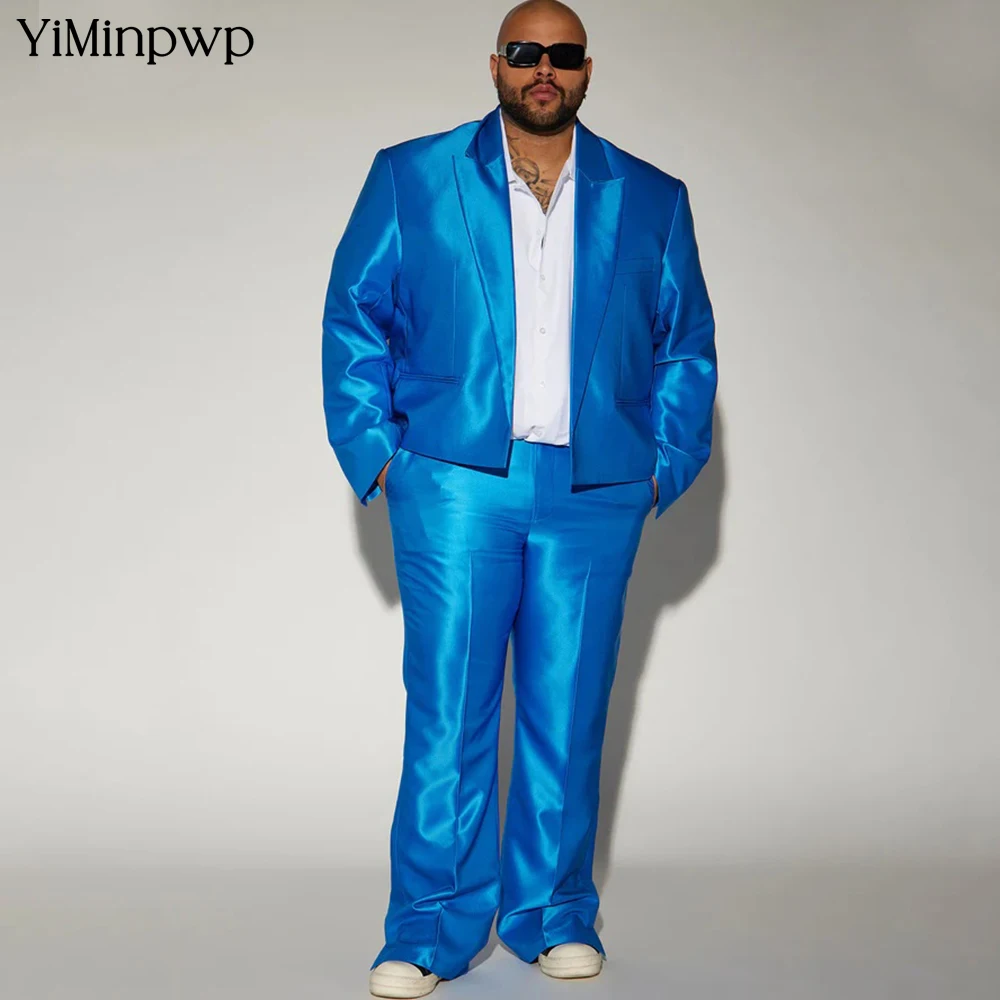 YiMinpwp Royal Blue Men's Suit 2 Pieces Slim Fit Satin Peaked Lapel Man Wedding Suits Groomsmen costume homme mariage XS-5XL
YiMinpwp Royal Blue Men's Suit 2 Pieces Slim Fit Satin Peaked Lapel Man Wedding Suits Groomsmen costume homme mariage XS-5XL