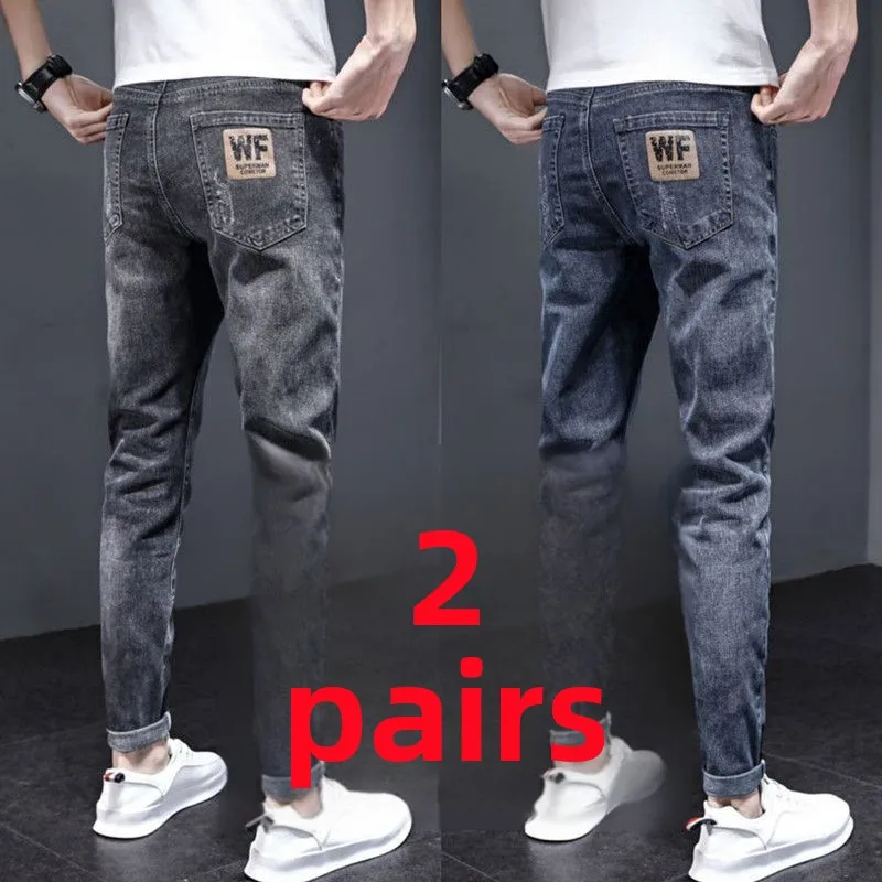 Spring 2026 Men's Faionable Slim Fit Jeans Elastic Casual Long Pants Trendy Brand Versatile Comfortable mid High Waist Jeans
Spring 2026 Men's Faionable Slim Fit Jeans Elastic Casual Long Pants Trendy Brand Versatile Comfortable mid High Waist Jeans