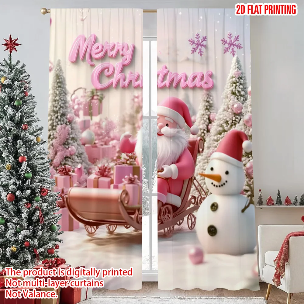 2pcs 2D flat printing Merry Christmas Window Drapes Pink Christmas Tree Versatile Polyester Fabric Without Electricity Family
2pcs 2D flat printing Merry Christmas Window Drapes Pink Christmas Tree Versatile Polyester Fabric Without Electricity Family