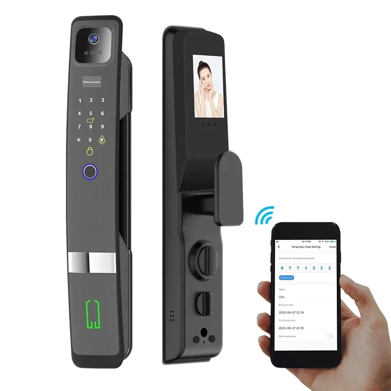 0052024 Wifi Fingerprint Recognition Smart Door Lock Cat Eye Automatic Face door lock with Camera Capture Function
0052024 Wifi Fingerprint Recognition Smart Door Lock Cat Eye Automatic Face door lock with Camera Capture Function