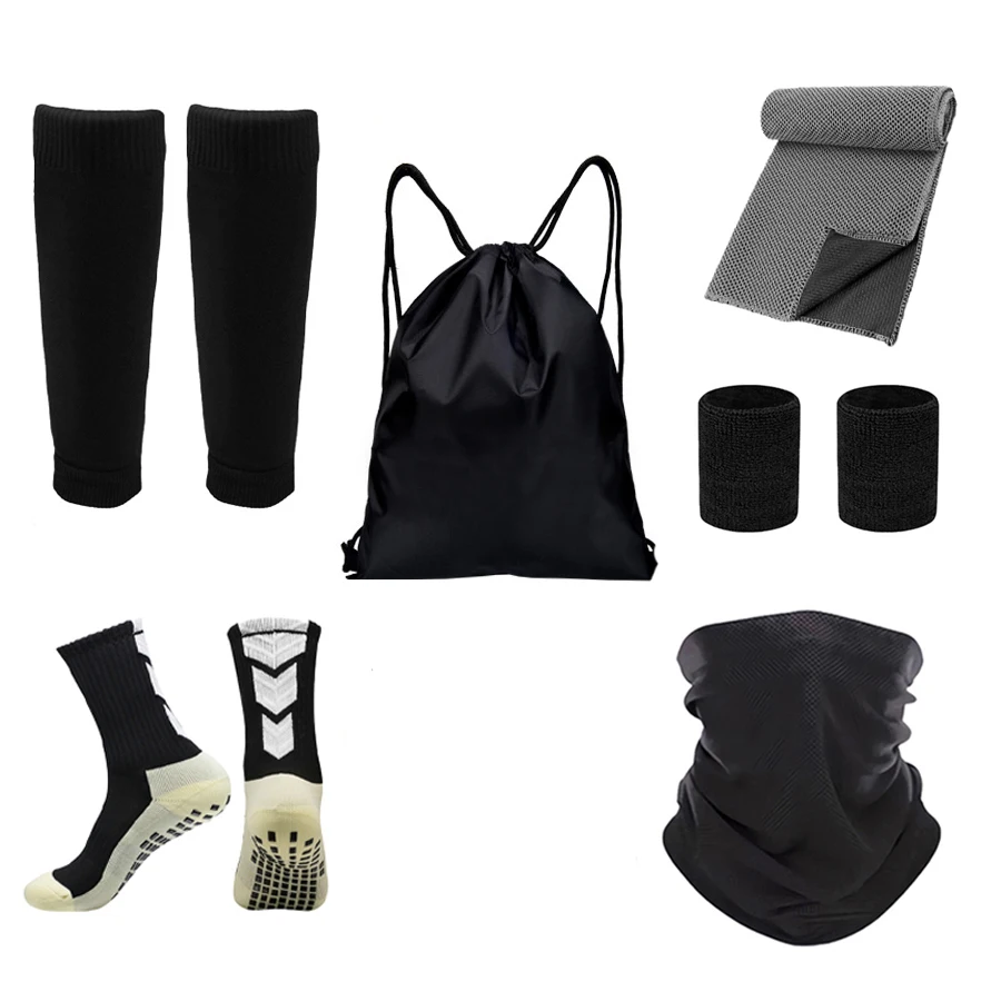 6 шт. комплект, нескользящие футбольные носки, спортивная мочалка, водонепроницаемая сумка, наручи, спортивная маска, компрессионный чехол для ног
6 шт. комплект, нескользящие футбольные носки, спортивная мочалка, водонепроницаемая сумка, наручи, спортивная маска, компрессионный чехол для ног