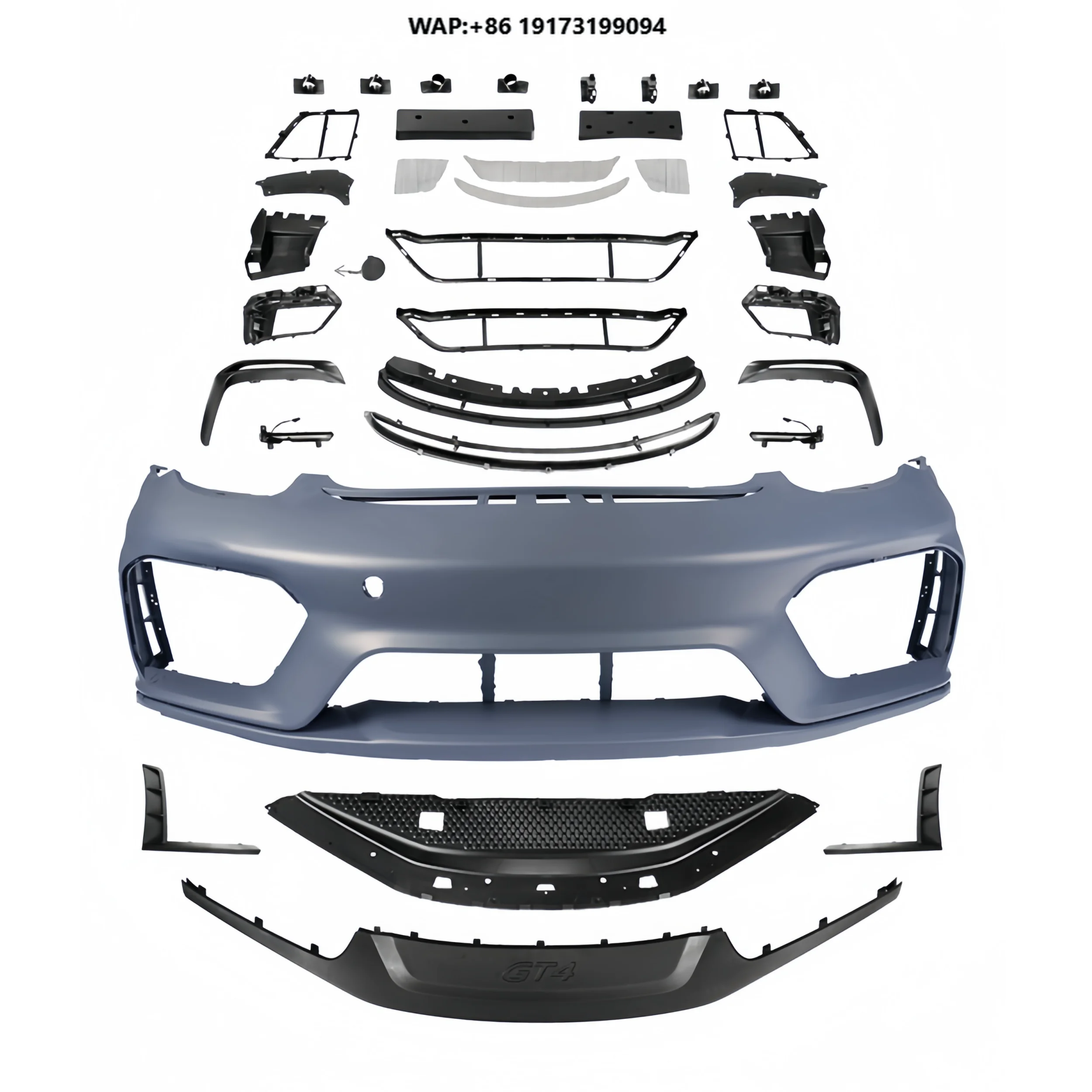 Upgraded GT4 Style Front Bumper for Porsche-718 981 Boxster Cayman PP Material Front Bumper Body Kit
Upgraded GT4 Style Front Bumper for Porsche-718 981 Boxster Cayman PP Material Front Bumper Body Kit