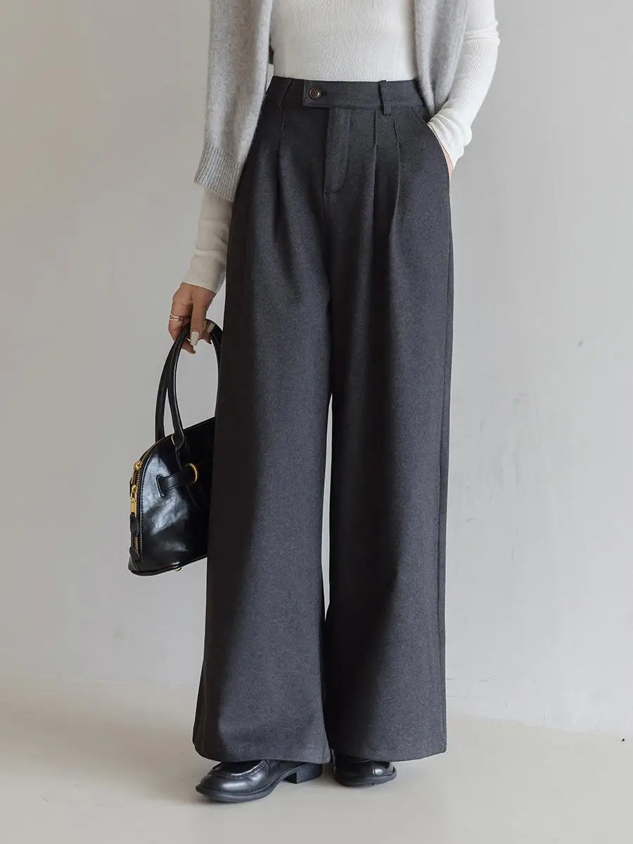 ay Casual Woolen Pants Women's High Waist Faion Loose Wide Leg Slim Straight Leg Pants Spring Autumn New Arrival
ay Casual Woolen Pants Women's High Waist Faion Loose Wide Leg Slim Straight Leg Pants Spring Autumn New Arrival