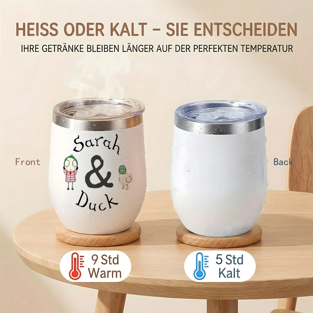 Vacuum Flasks 12oz Double Wall Vacuum Insulated Coffee Mug Leakproof Travel Tumbler Cup for Hot Cold S-Sarah AND B-Duck FUNNY
Vacuum Flasks 12oz Double Wall Vacuum Insulated Coffee Mug Leakproof Travel Tumbler Cup for Hot Cold S-Sarah AND B-Duck FUNNY