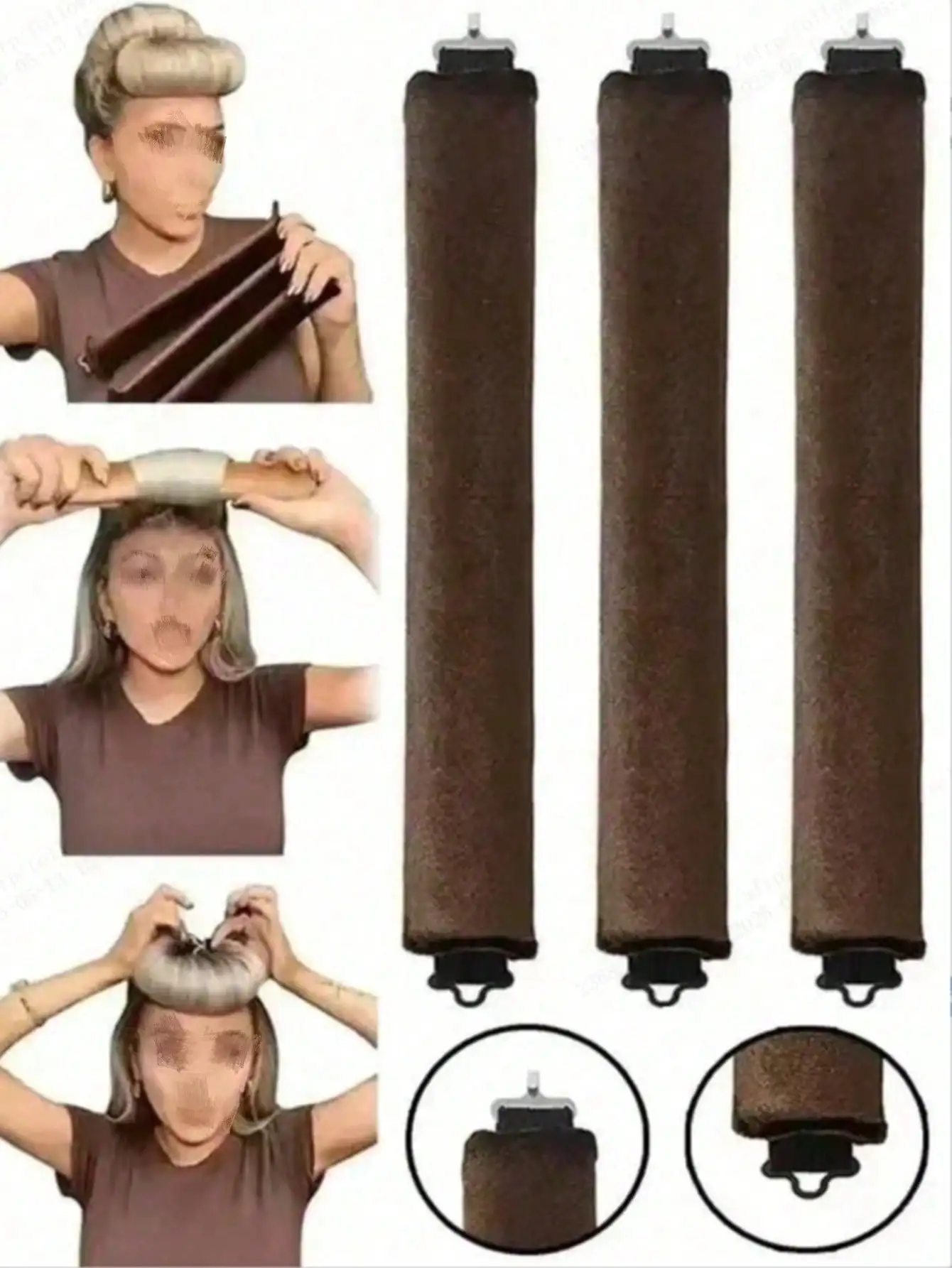 1/3/5pcs Set Hair Curlers, Satin No-Heat Hair Curling Set - Hair Rollers, Headband Curling Wand And Electric Curling Iron, Wearable Overnight, High Rebound Rubber Filling, Softer, Suitable For Party And Occasion Hairstyles
1/3/5pcs Set Hair Curlers, Satin No-Heat Hair Curling Set - Hair Rollers, Headband Curling Wand And Electric Curling Iron, Wearable Overnight, High Rebound Rubber Filling, Softer, Suitable For Party And Occasion Hairstyles