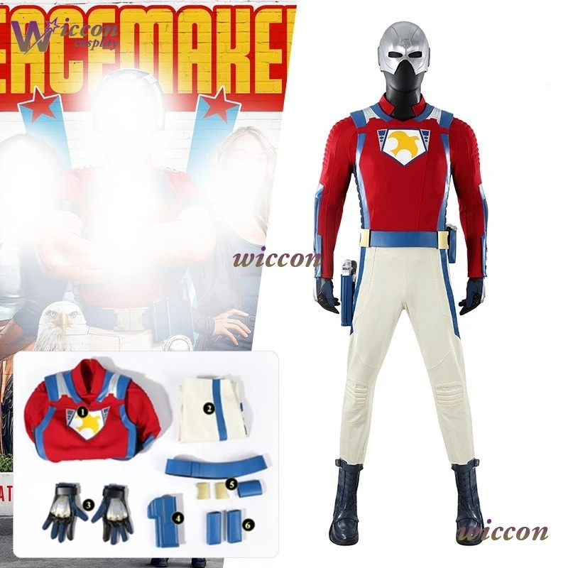 Top Pants Belt Full Set Disguise Peacee Maker Cosplay Costume Halloween Comic Con Man Christopher Battle Suit Outfit Custom Made
Top Pants Belt Full Set Disguise Peacee Maker Cosplay Costume Halloween Comic Con Man Christopher Battle Suit Outfit Custom Made