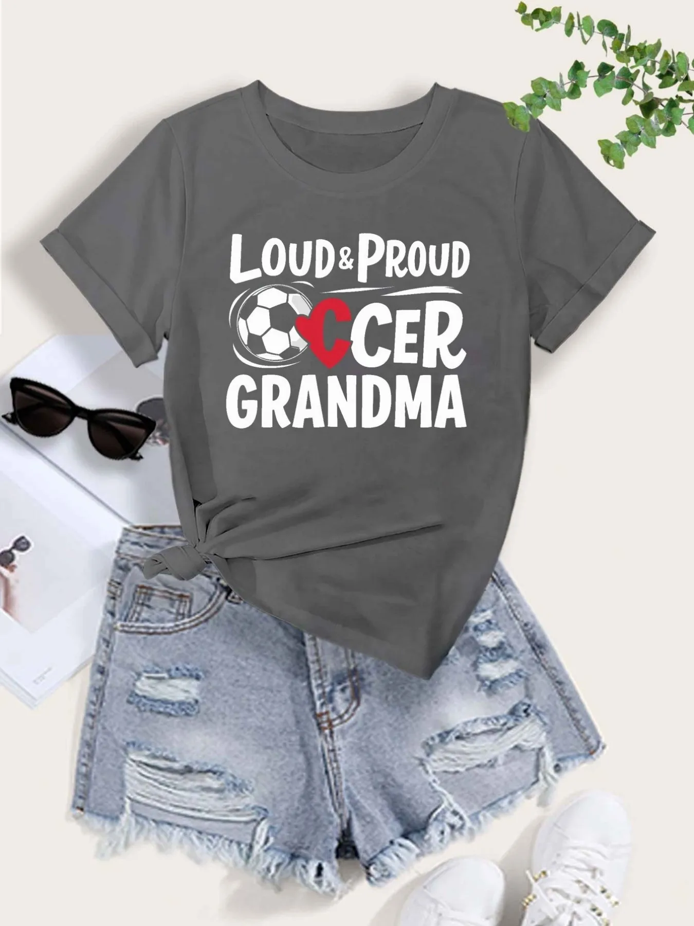 Plus size women's short sleeve T-shirt Loud Proud Soccer Grandma Everyday comfortable and versatile style summer outfits
Plus size women's short sleeve T-shirt Loud Proud Soccer Grandma Everyday comfortable and versatile style summer outfits
