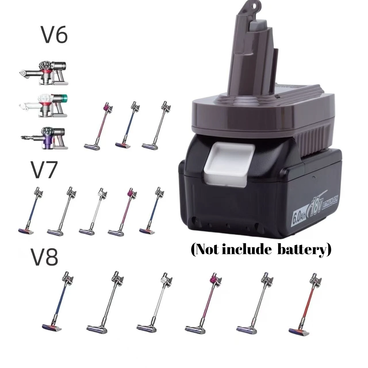 Battery Adapter for Makita 18v Battery Convert to for Dyson v7 v8 Vacuum Cleaner Tool Converter (Not include tools and battery)
Battery Adapter for Makita 18v Battery Convert to for Dyson v7 v8 Vacuum Cleaner Tool Converter (Not include tools and battery)