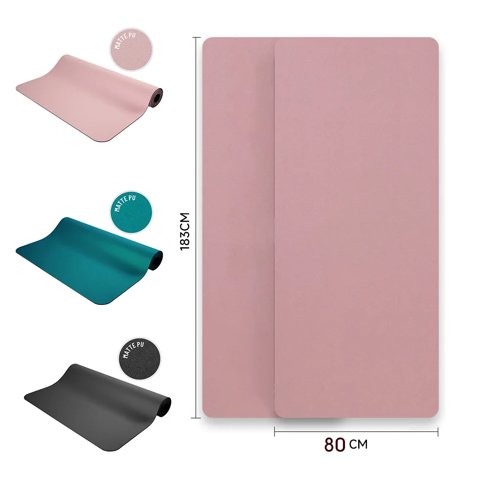80cm Width New Design High End Custom Print Logo Anti Slip Pilates Matt Eco Frosted Pu Lather Natural Rubber Yoga Mat
80cm Width New Design High End Custom Print Logo Anti Slip Pilates Matt Eco Frosted Pu Lather Natural Rubber Yoga Mat