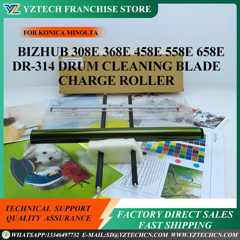 1Set DR-314 Drum Unit drum kits 130K pages For KONICA MINOLTA Bizhub 308e 368e 458e 558e 658e Drum Cleaning Blade Charge Roller
1Set DR-314 Drum Unit drum kits 130K pages For KONICA MINOLTA Bizhub 308e 368e 458e 558e 658e Drum Cleaning Blade Charge Roller
