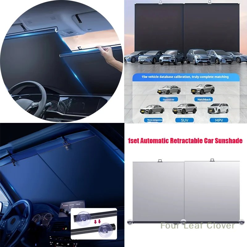 1pair Automatic Retractable Car Sunshade Oxford Cloth Sun Shade Front Windshield Car Sun Visor Auto Outdoor Accessories
1pair Automatic Retractable Car Sunshade Oxford Cloth Sun Shade Front Windshield Car Sun Visor Auto Outdoor Accessories