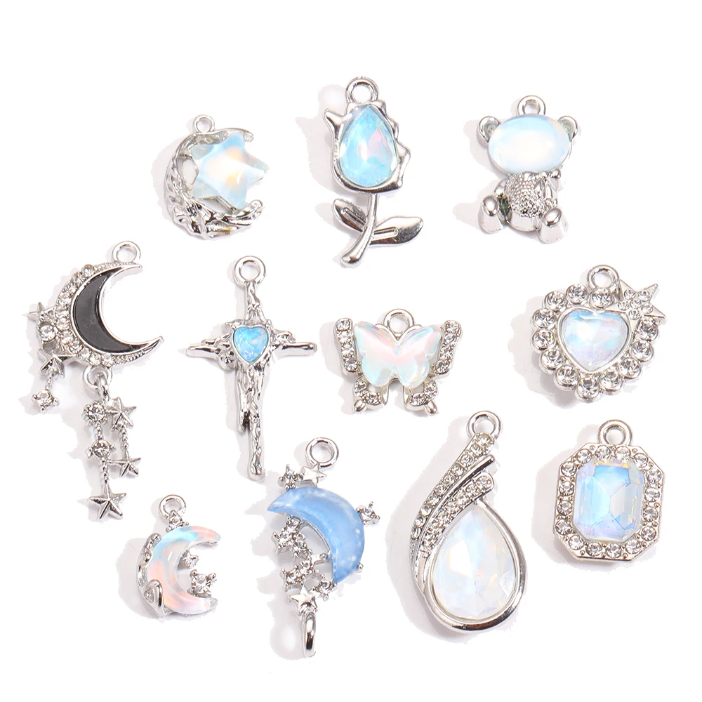 10Pcs Silver Plated Crystal Love Butterfly Flower Alloy Charms for Jewelry Making Handmade Necklaces Earrings Charms Wholesale
10Pcs Silver Plated Crystal Love Butterfly Flower Alloy Charms for Jewelry Making Handmade Necklaces Earrings Charms Wholesale