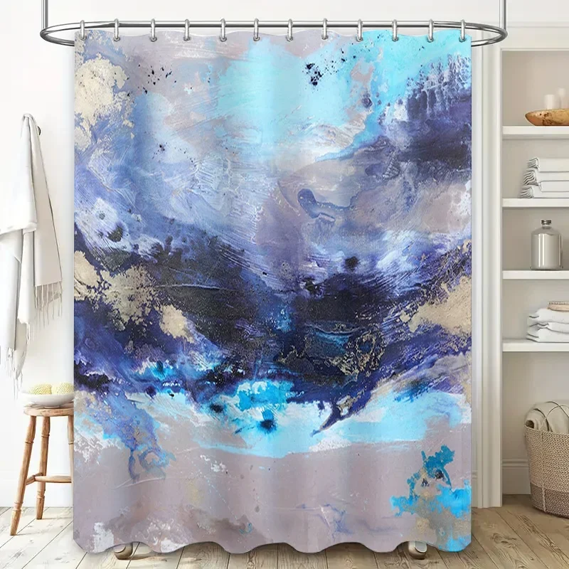 Синяя абстрактная занавеска для душа, современные художественные украшения для ванной комнаты для украшения дома, водонепроницаемые тканевые дверные вкладыши
Синяя абстрактная занавеска для душа, современные художественные украшения для ванной комнаты для украшения дома, водонепроницаемые тканевые дверные вкладыши
