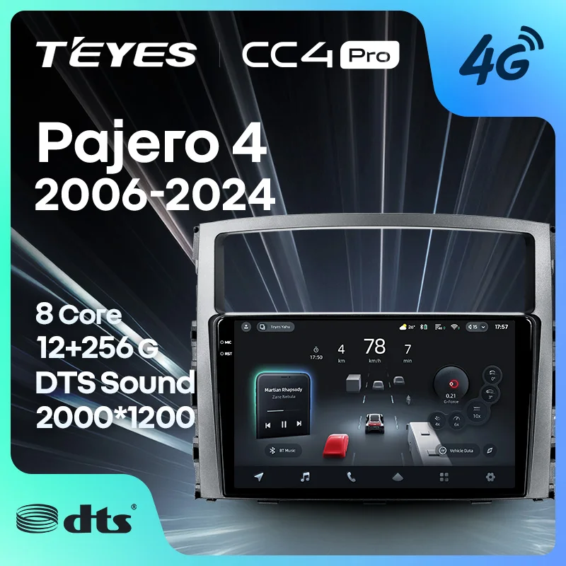 TEYES CC4 PRO For Mitsubishi Pajero 4 V80 V90 2006-2024 CarPlay Android Auto 2DIN Autoradio Car play Radio Multimedia
TEYES CC4 PRO For Mitsubishi Pajero 4 V80 V90 2006-2024 CarPlay Android Auto 2DIN Autoradio Car play Radio Multimedia