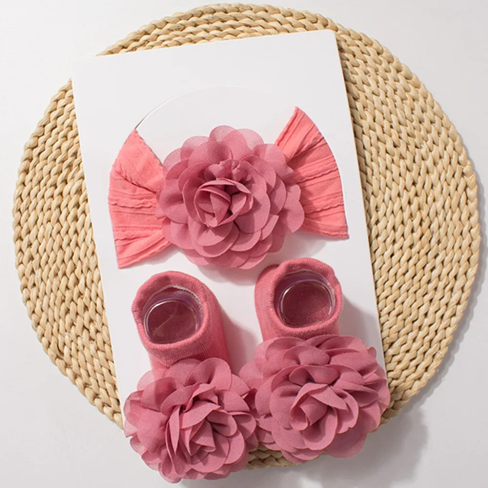 Big Flower Baby Headband Socks Set Elastic Breathable Infant Turban Hat Socks Set Soft Cotton Lightweight Hat Sock Set
Big Flower Baby Headband Socks Set Elastic Breathable Infant Turban Hat Socks Set Soft Cotton Lightweight Hat Sock Set