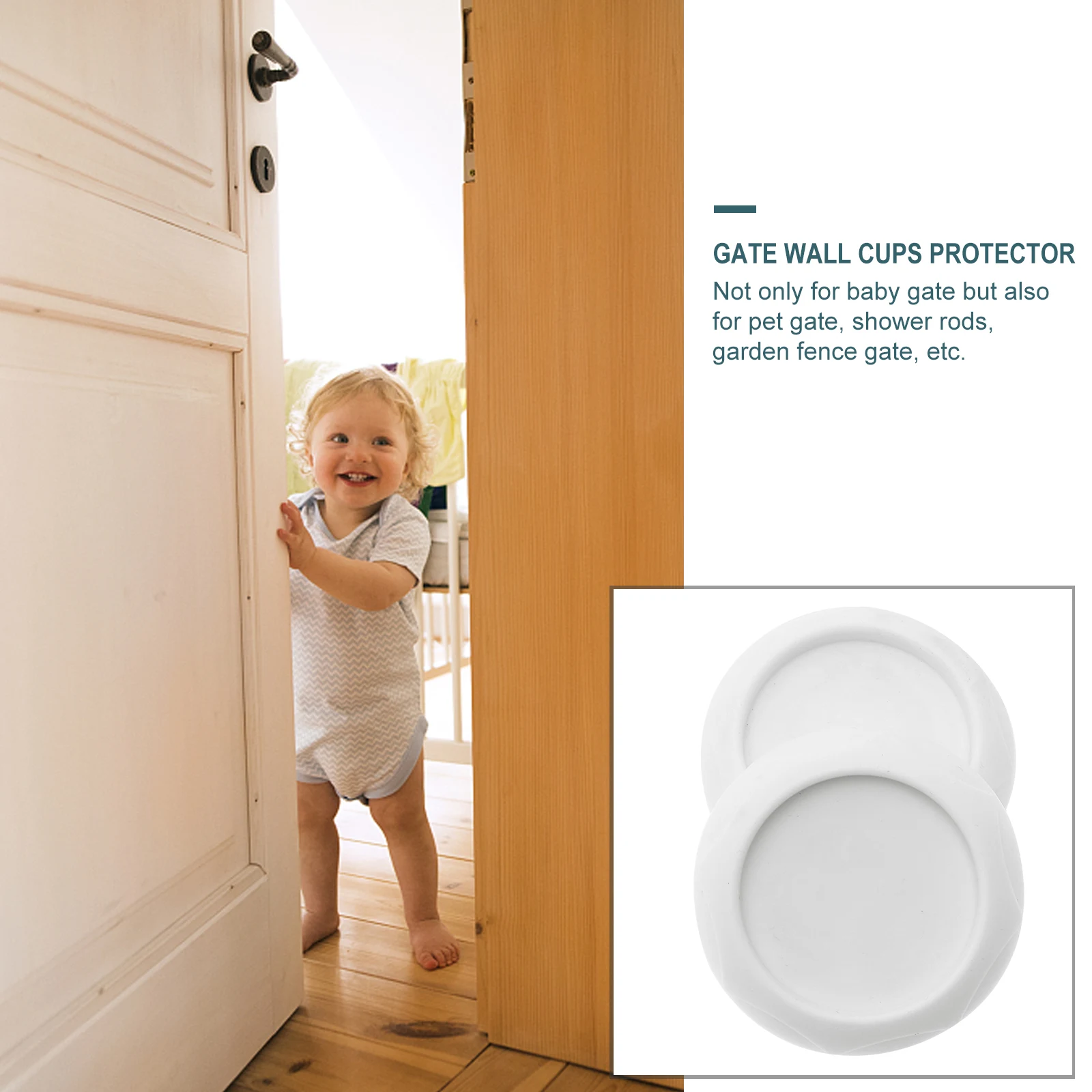 2pcs Gate Wall Protector No Tools Easy Install Non-Slip Baby Pet Gate Wall Cups Safety for Stair Home Gift
2pcs Gate Wall Protector No Tools Easy Install Non-Slip Baby Pet Gate Wall Cups Safety for Stair Home Gift