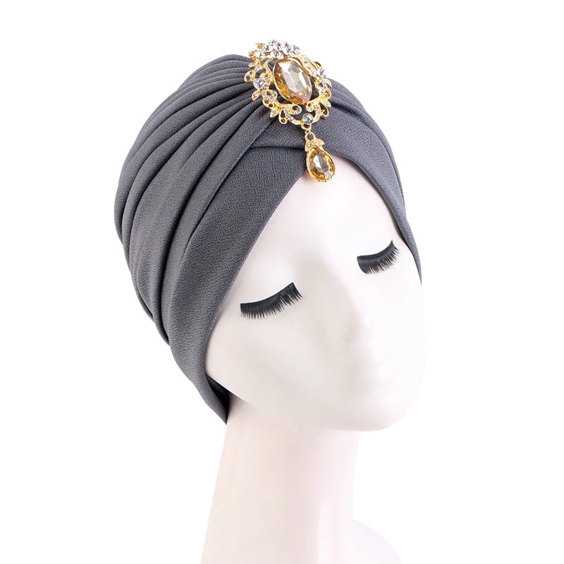 Indian Hat Turban with Diamonds Luxury Wedding Party Headscarf Women Muslim Hijab Bonnet Pleated Hair Loss Head Wrap Chemo Cap
Indian Hat Turban with Diamonds Luxury Wedding Party Headscarf Women Muslim Hijab Bonnet Pleated Hair Loss Head Wrap Chemo Cap
