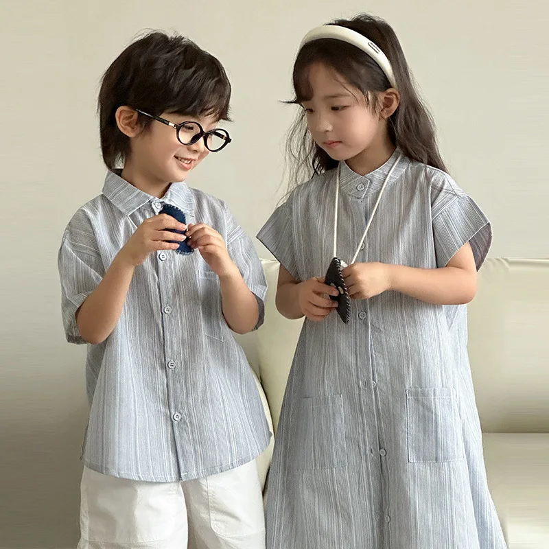 Brother and Sister Matching Outfit Little Girls Long Blouse Dress Skirts 2 Piece Outfits Child Boys Shirts Shorts Two Piece Sets 
Brother and Sister Matching Outfit Little Girls Long Blouse Dress Skirts 2 Piece Outfits Child Boys Shirts Shorts Two Piece Sets