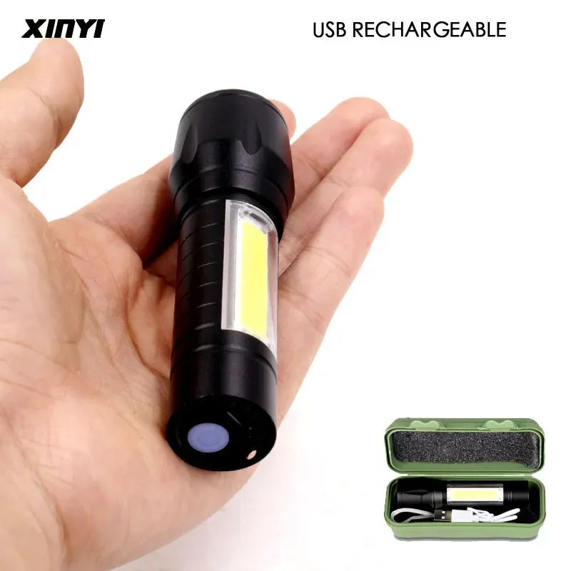 Portable USB Rechargeable LED Flashlight COB+XPE Built-in batteryTactical Torch Flashlights 3Modes Work Light Emergency Lanterna
Portable USB Rechargeable LED Flashlight COB+XPE Built-in batteryTactical Torch Flashlights 3Modes Work Light Emergency Lanterna