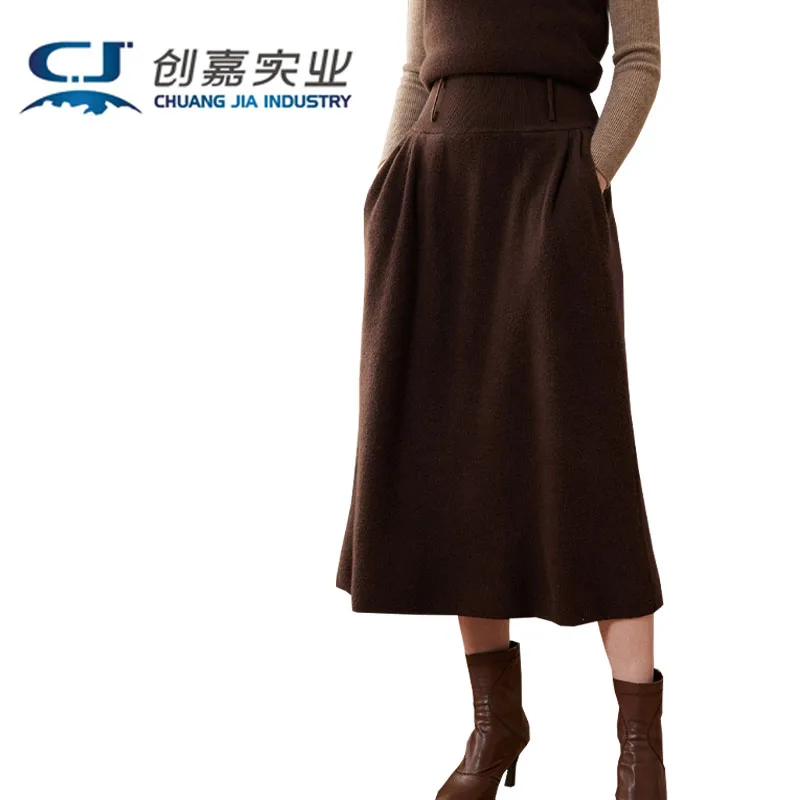 Autumn Winter Cashmere Skirt Women's Mid-length Pocket Decoration High-waisted Skirt Loose Fashion with Solid Color Wool Knitted
Autumn Winter Cashmere Skirt Women's Mid-length Pocket Decoration High-waisted Skirt Loose Fashion with Solid Color Wool Knitted