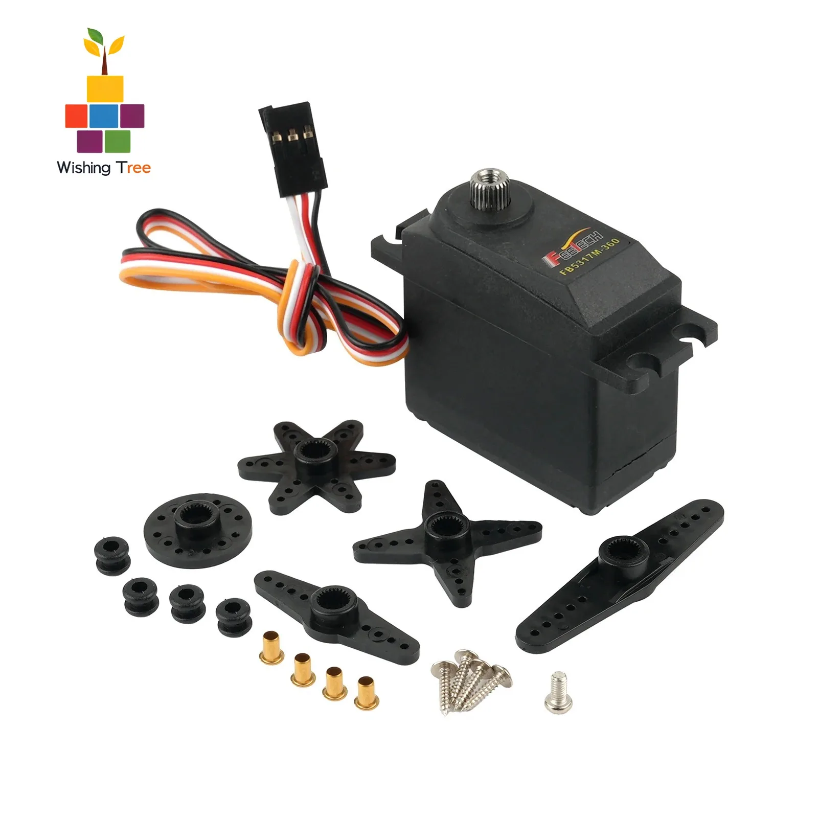 Feetech FB5317M-360 Digital Servo Motor 17.5kg.cm Torque Full Metal Gear 360° Continuous Rotation with Position Feedback for Rob
Feetech FB5317M-360 Digital Servo Motor 17.5kg.cm Torque Full Metal Gear 360° Continuous Rotation with Position Feedback for Rob