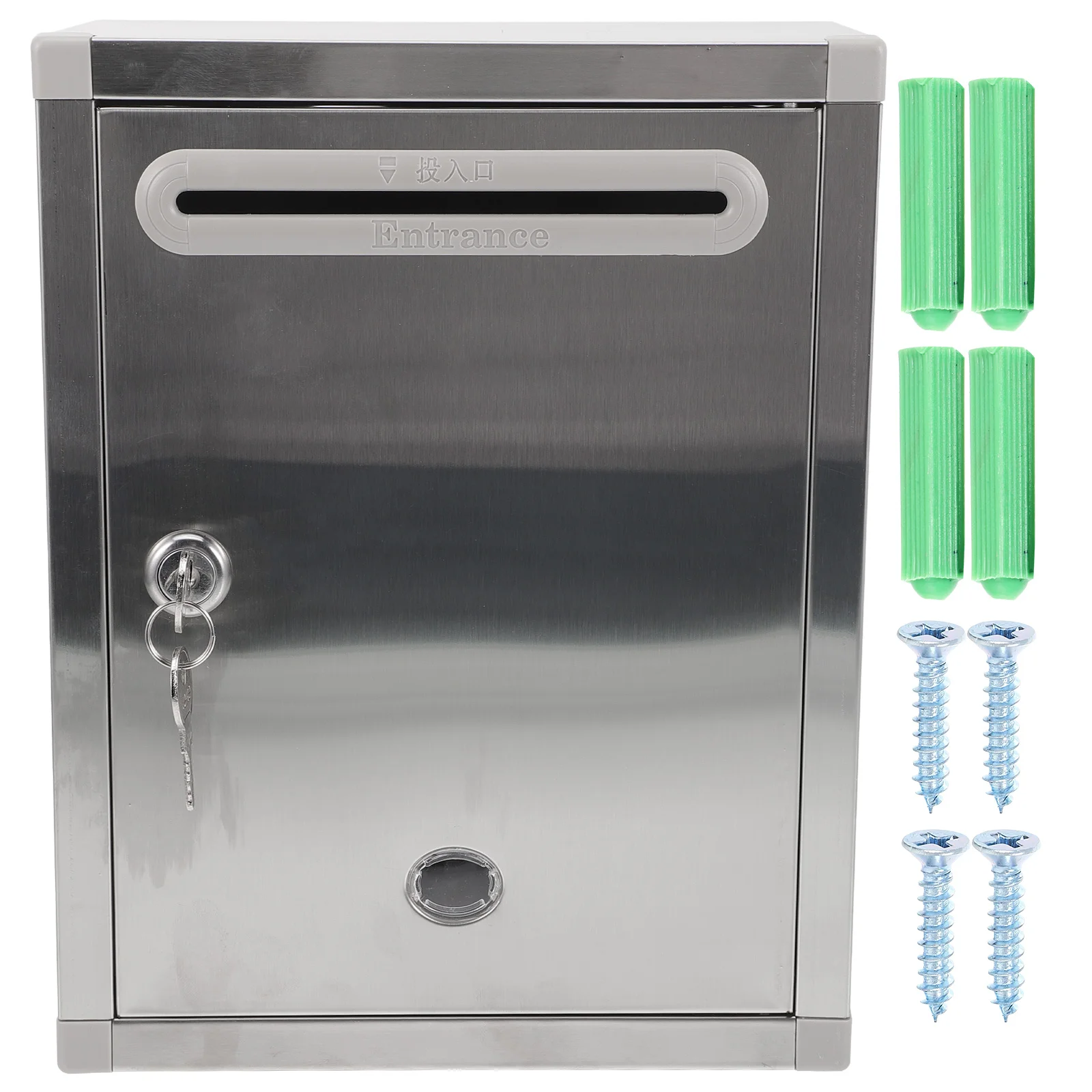 Stainless Steel Mailbox 27x21x11cm Wall Mount Rust proof Letter Box Suggestion Box Home Office Garden Use Durability Style
Stainless Steel Mailbox 27x21x11cm Wall Mount Rust proof Letter Box Suggestion Box Home Office Garden Use Durability Style