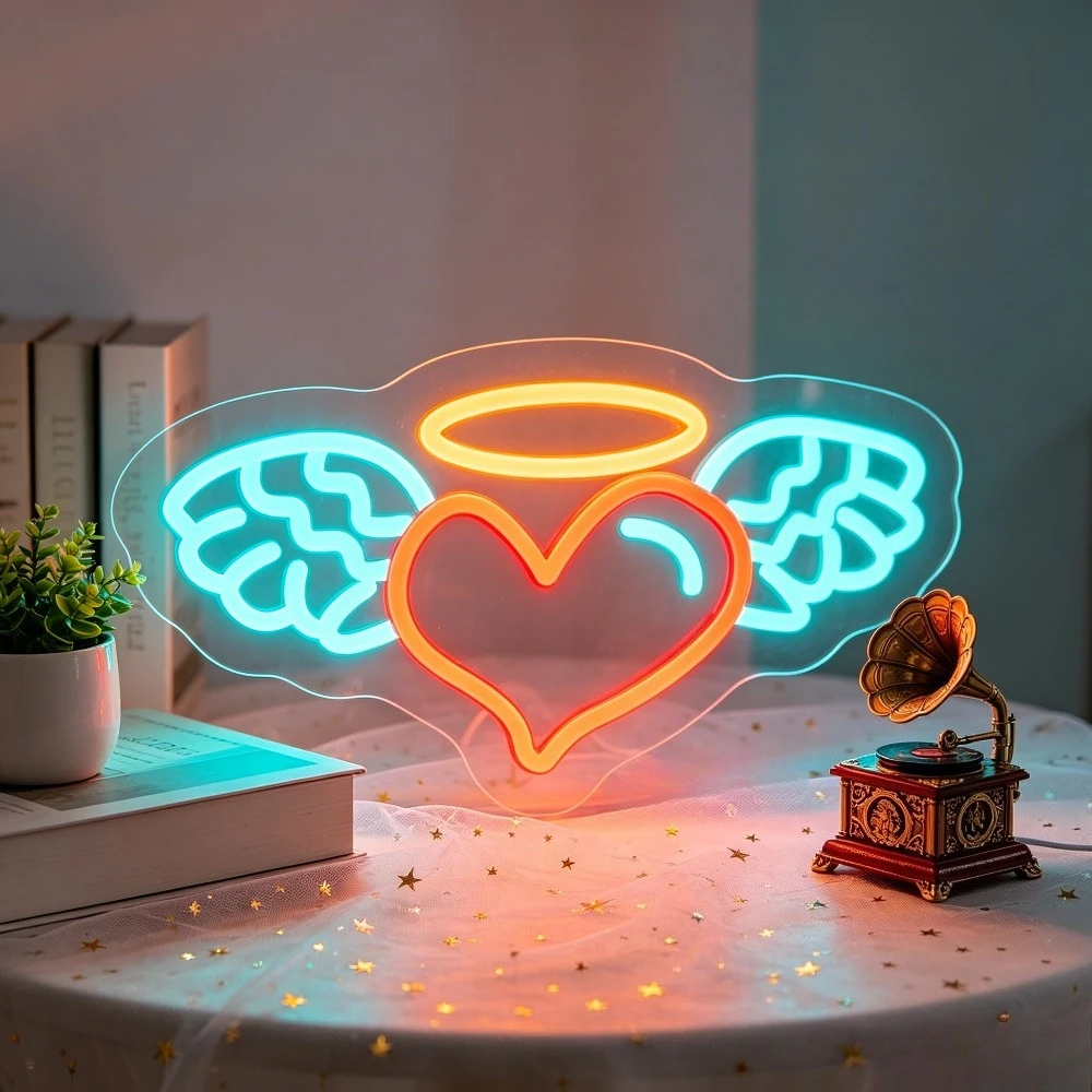 Angel Wings Heart Neon Sign LED Night Light USB Christian Decor Lamp for Bedroom Living Room Gifts for Baptism Christening
Angel Wings Heart Neon Sign LED Night Light USB Christian Decor Lamp for Bedroom Living Room Gifts for Baptism Christening
