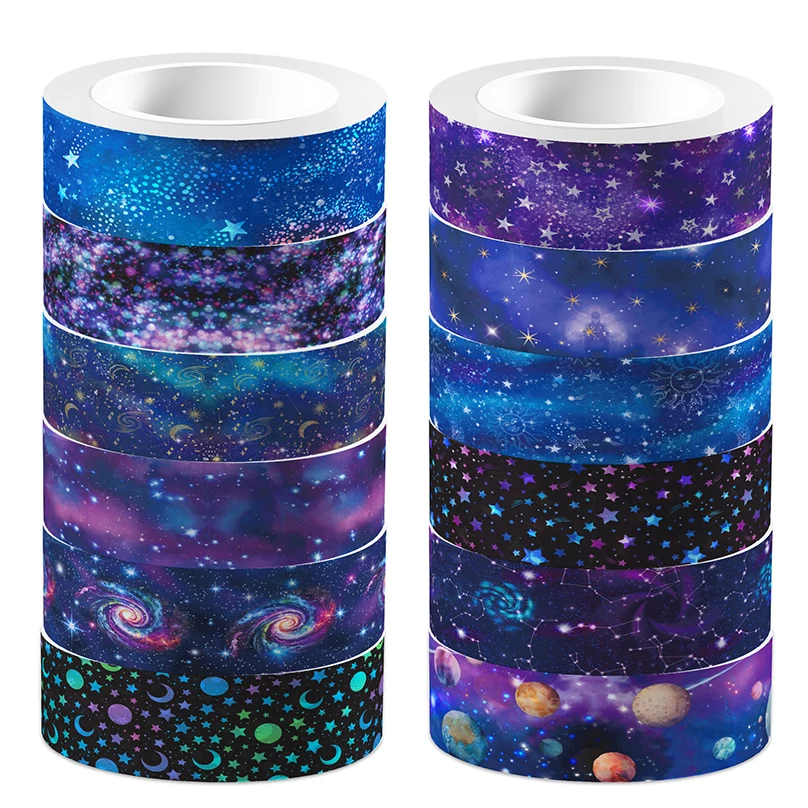 12 Rolls Starry Sky Washi Tape Scrapbooking Supplies Masking Tape 5m Universe School Supplies Diary Cinta Adhesiva Decorativa
12 Rolls Starry Sky Washi Tape Scrapbooking Supplies Masking Tape 5m Universe School Supplies Diary Cinta Adhesiva Decorativa